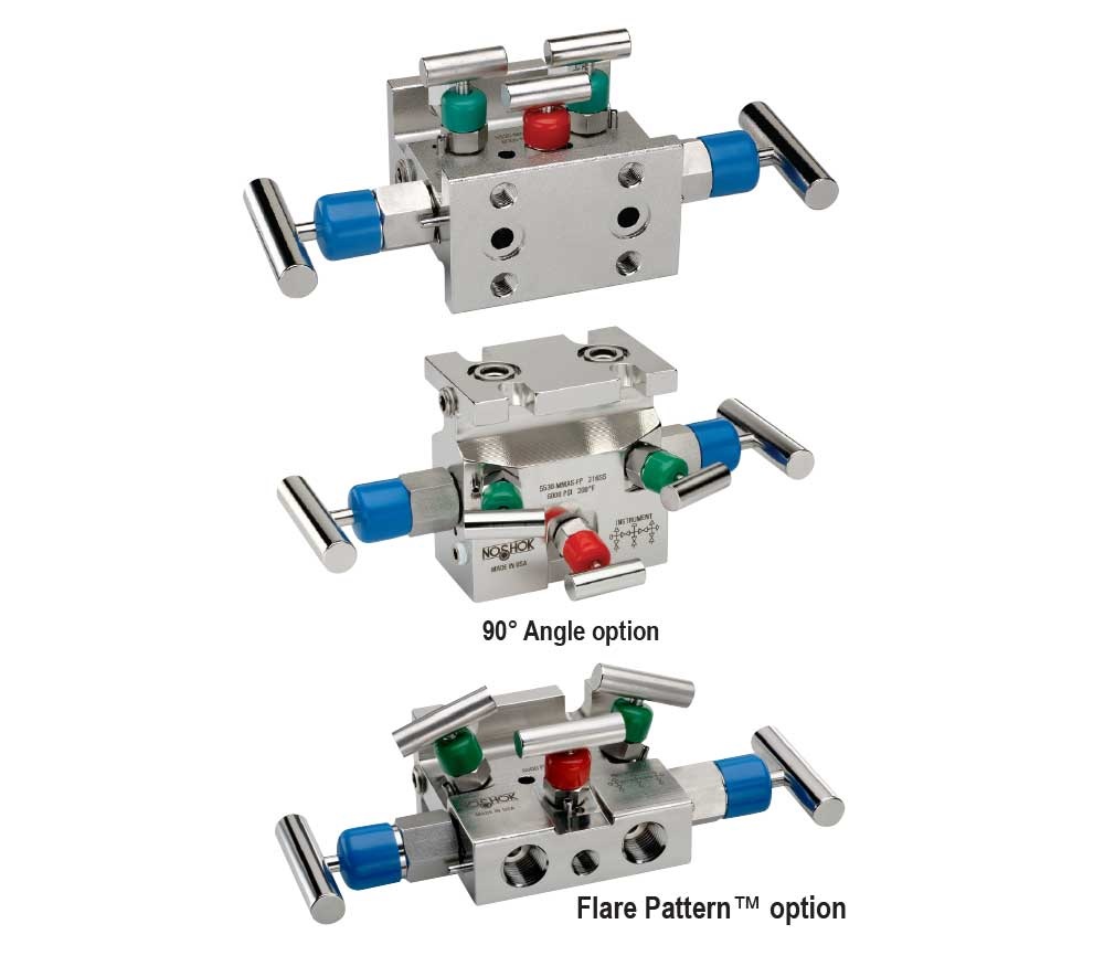 Válvulas Distribuidoras de Gas Natural NOSHOK Serie 5530 de 5 Válvulas