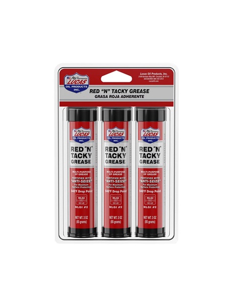 Lucas Oil Red N Tacky Grease 3 pack 3 oz