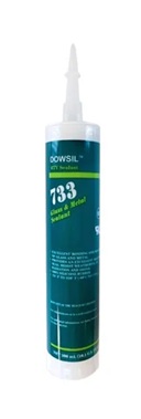 DOWSIL 733 Glass-Metal Sealant Silicone Black 300 mL Cartridge