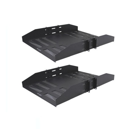 Wavenet SHELF-25DDV-S2PK 2U 25” Vented Bottom Double-Sided Rack Shelf