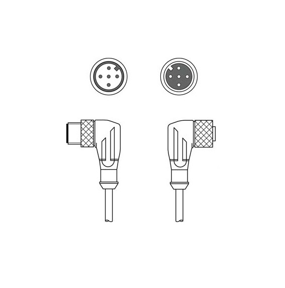Leuze KDS DN-M12-5W-M12-5W-P3-050 Interconnection Cable